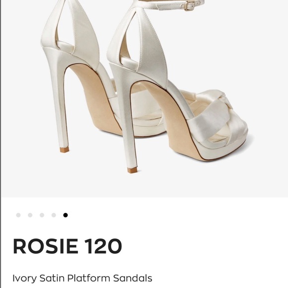 Jimmy Choo Rosie Satin Ivory 120 Heel - Picture 5 of 7